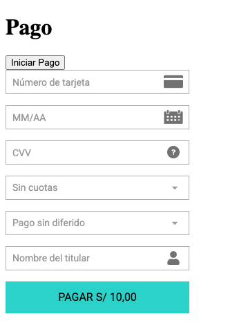 Formulario incrustado